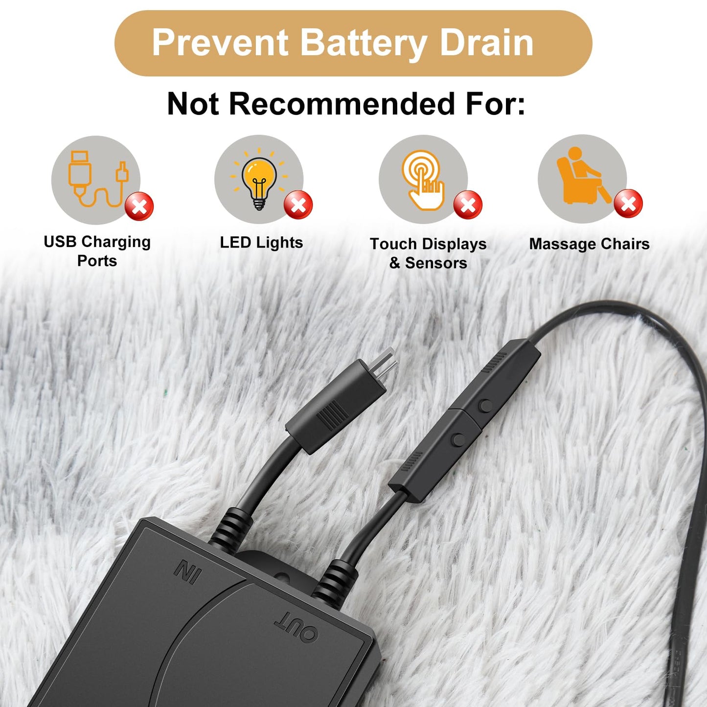 Battery Pack for Reclining Furniture, Recliner Battery Packs Rechargeable 2 Pin, Universal Wireless Batteries for Reclining Furniture with Charger for Electric Recliner,Sofa,Couch,Lift Chair 2500mAh