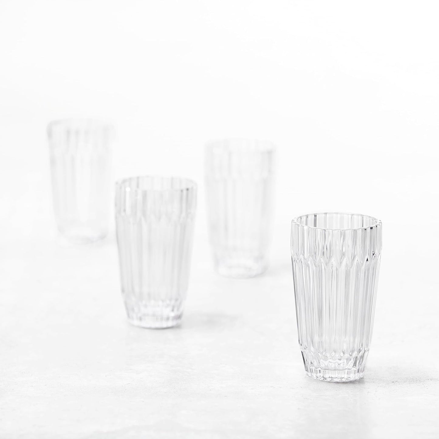 Fortessa Archie Glass Drinkware, Iced Beverage Glass (Set of 6), 14.8 Ounce, Clear