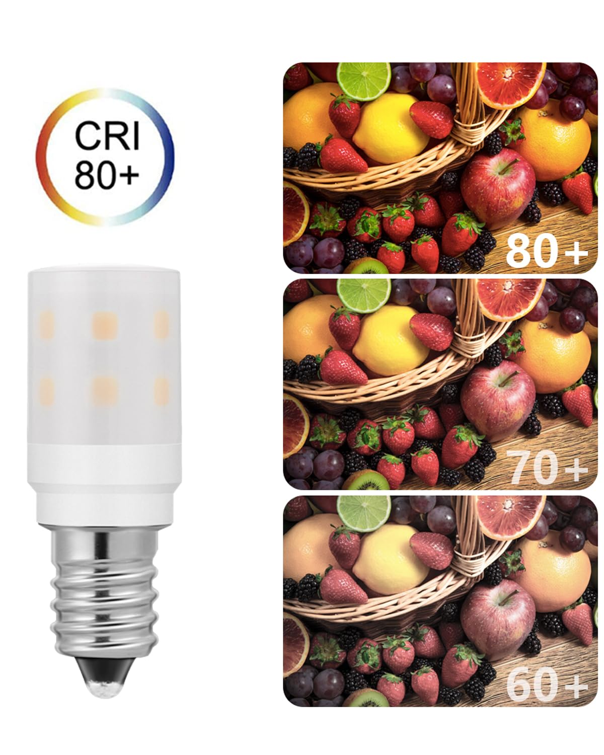 Noobibaba Dryer Light Bulb 120V 10W 15W Replacement, 10 Watt Equivalent WE05X20431 WP22002263 Appliance Bulb E12 Candelabra Base, 2W 200lm Not Dimmable Daylight White 2-Count