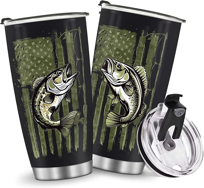 Coffee Travel Insulated Tumblers Mug Cup Water Bottle Fish Style Boys Girls Gifts for Christmas Birthday Children Day Anni...