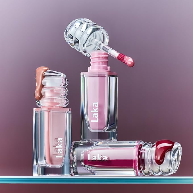 Laka Maxi Glayer Tint 3.8g/0.13oz., Glass Layer of Gloss, Ultra Glow & Vivid Layerable Pigments, High Shine Lip Oil, K-Beauty (#615 Skip)