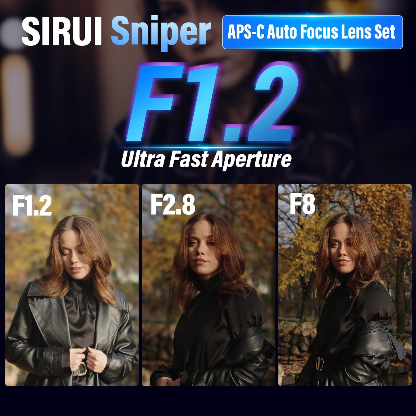 SIRUI Sniper 33mm Autofocus Lens, F1.2 Wide Angle APS-C Camera Lens for A5, A6, FX30, ZV-E10 (E Mount, White)