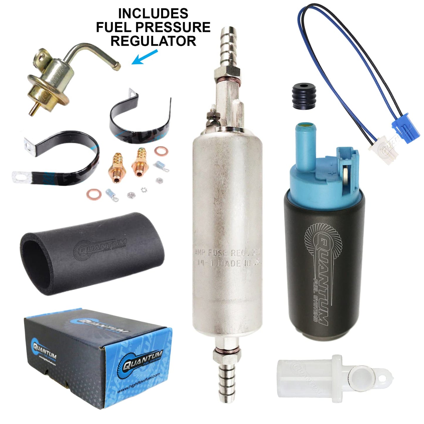 QFS Dual Fuel Pumps w/Regulator for Yamaha F150, F175, F200, F225, F250, F300, VMAX SHO, Total VST Rebuild