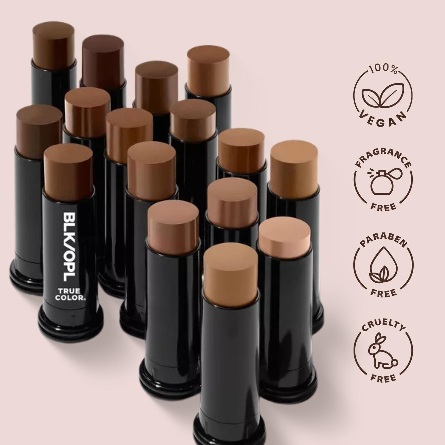 BLK/OPL TRUE COLOR Skin Perfecting Stick Foundation SPF 15, Au Chocolat - hypoallergenic, cruelty-free