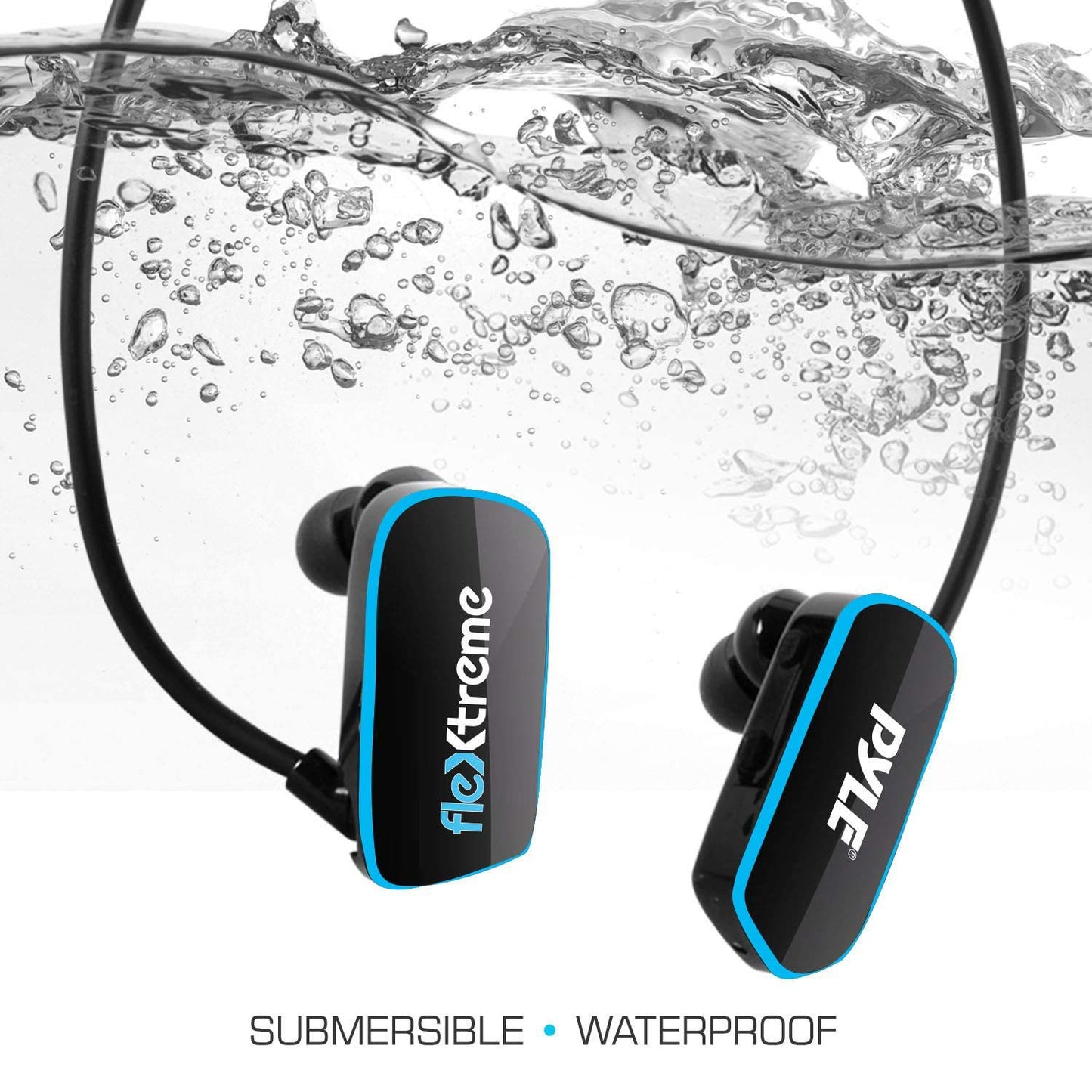 PYLE MP3 PLAYER, WATERPROOF, SPORTS, 8GB Memory, IPX8 Rating, USB Connection, Rechargeable Battery, Includes Earbuds, Perfect for Swimming, Running, Gym, Ergonomic Design, Sweatproof, Dustproof