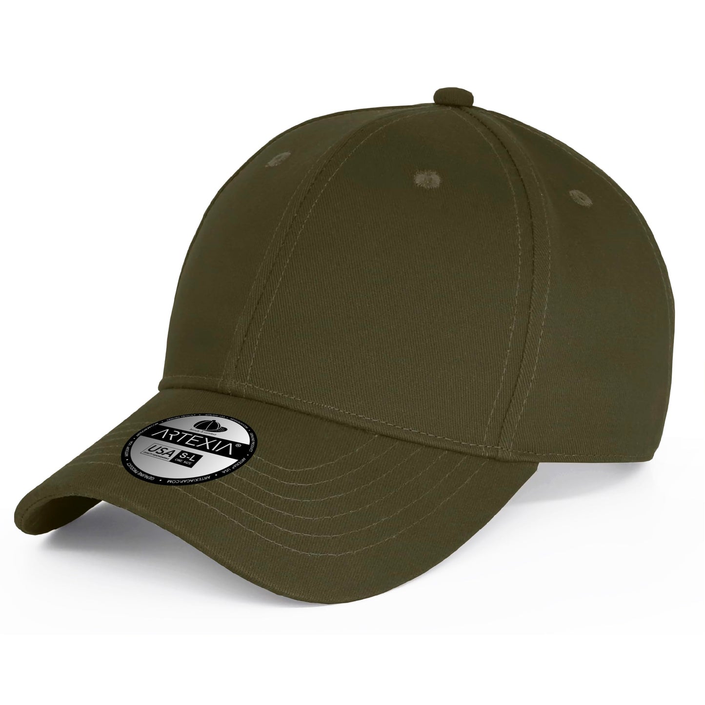 Artexia Men's Premium Cotton Cap - Women's Cap - Men's Baseball Cap Army Green