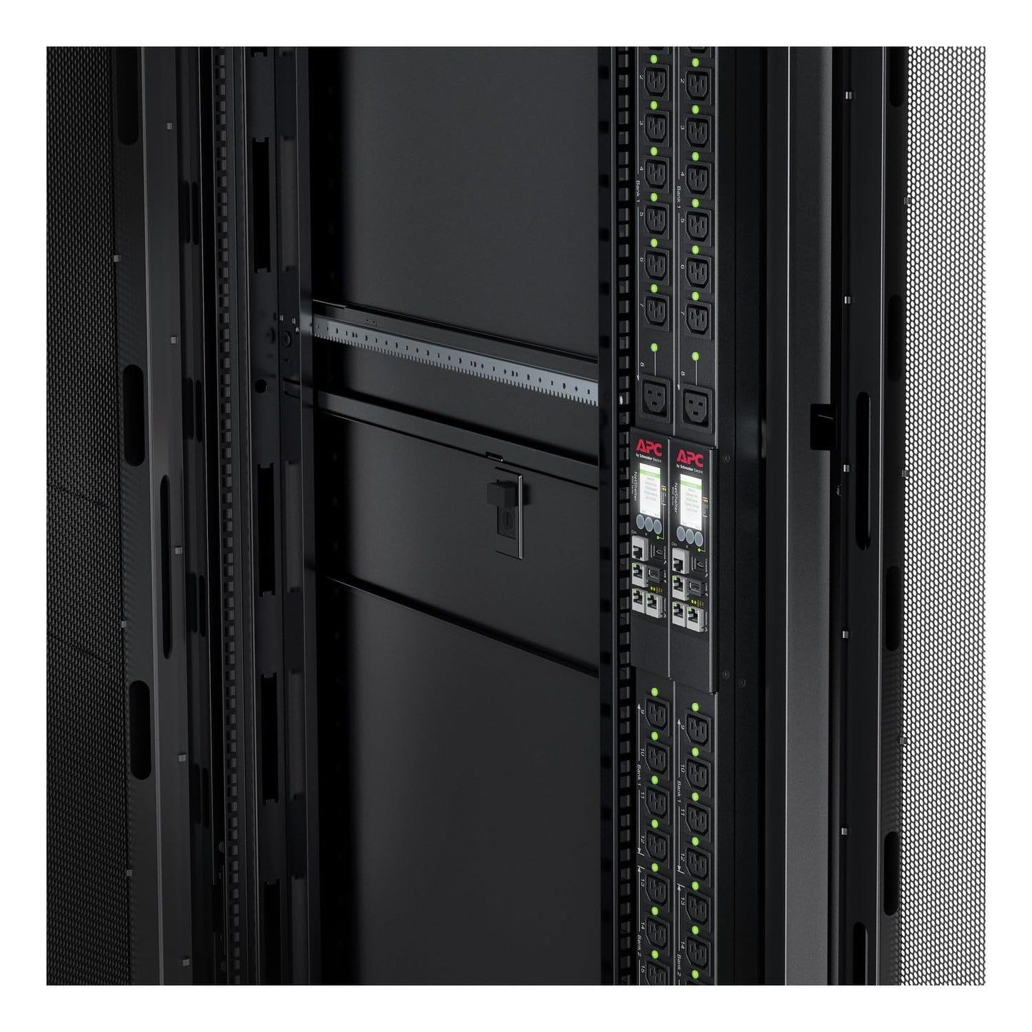 Apc Netshelter Switched Rack Pdu, 9000 Series, Apdu9941, 0U Vertical, 200V-240V, 30A, Nema L6-30P, 9.8 Cord, Black