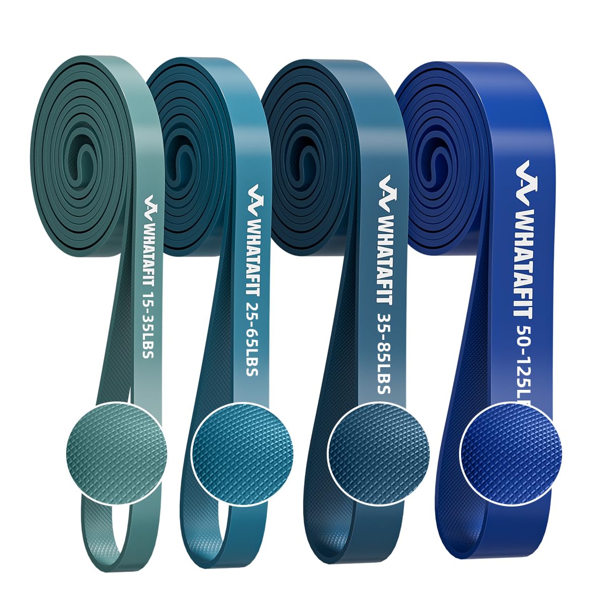 WHATAFIT Resistance Bands, Pull Up Assistance Bands, Exercise Bands, Workout Bands Set for Men and Women Home Fitness, Body Stretching, Strength Training, Physical Therapy