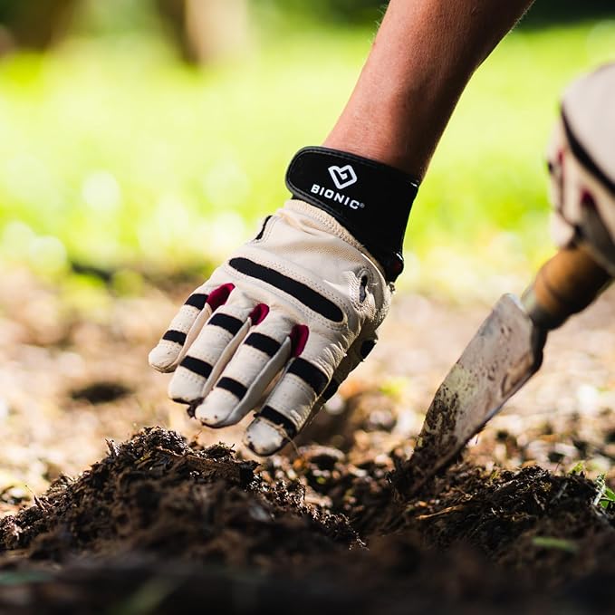 Bionic ReliefGrip Premium Leather Gardening Gloves