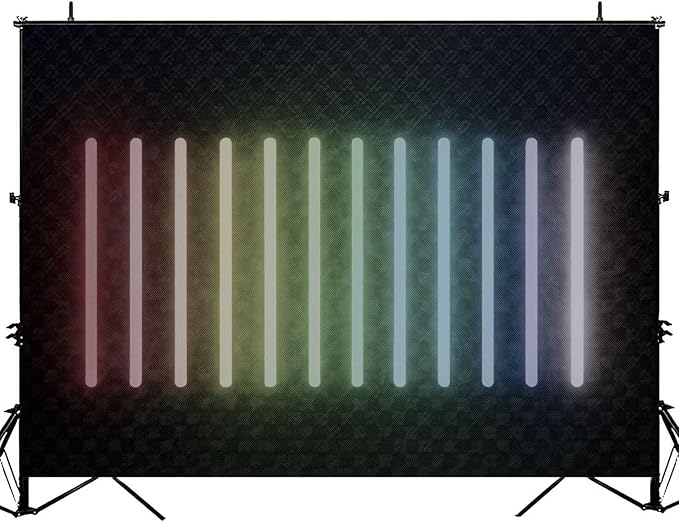Photography Backdrop Photography Background Neon Glow Stick Different Bright Colors Dark Transparent neon Light for Photos...