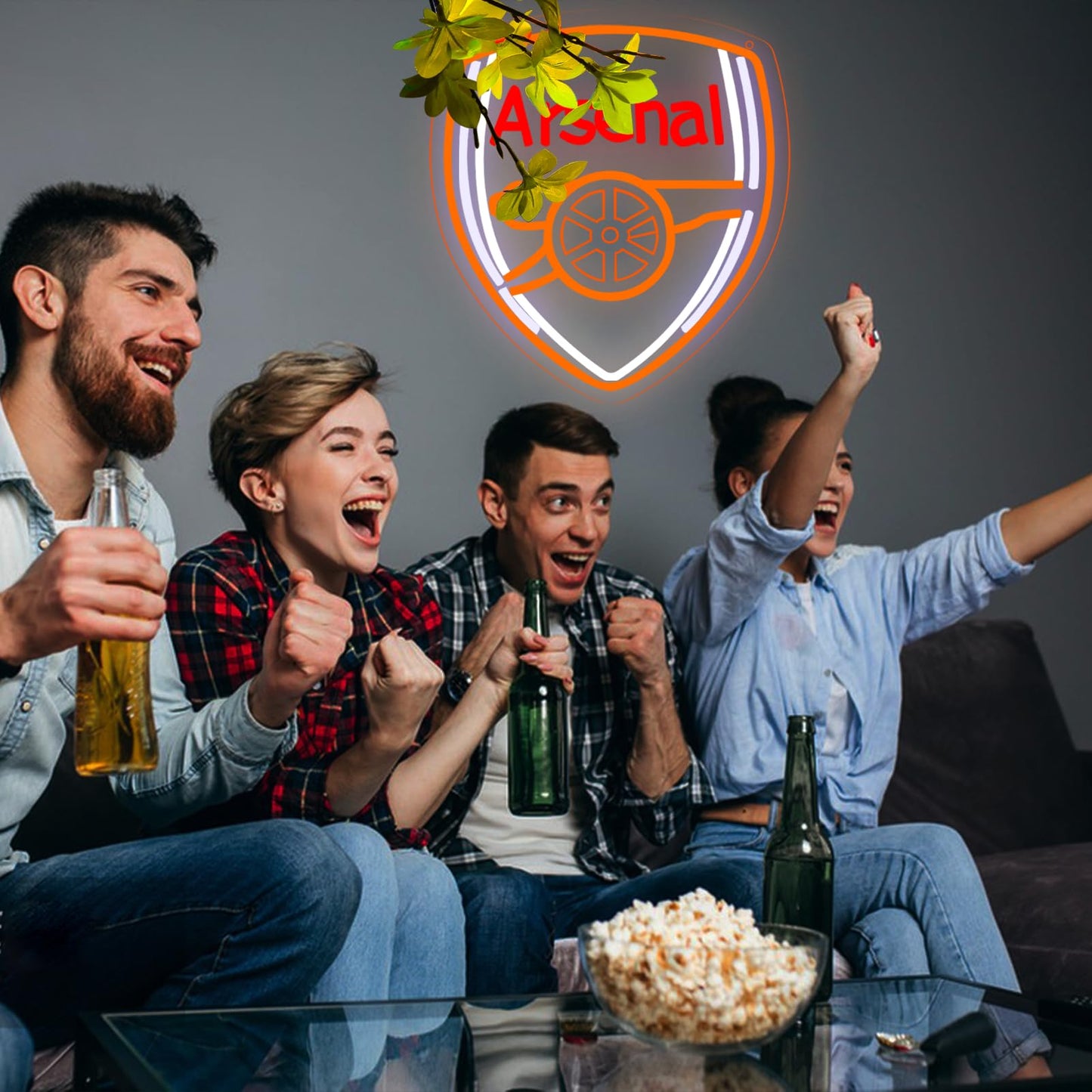 AHlove Football Team Neon Sign for Wall Decor，LED Neon Lights for Bedroom、Man Cave，Birthday、Christmas Gifts for Boys