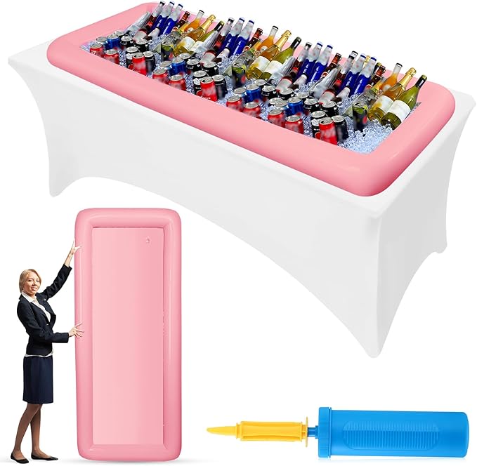Halloscume Large Inflatable Serving Bar 72 x 30 x 5'' Inflatable Ice Serving Buffet Bar Inflatable Cooler Ice Buffet Salad...