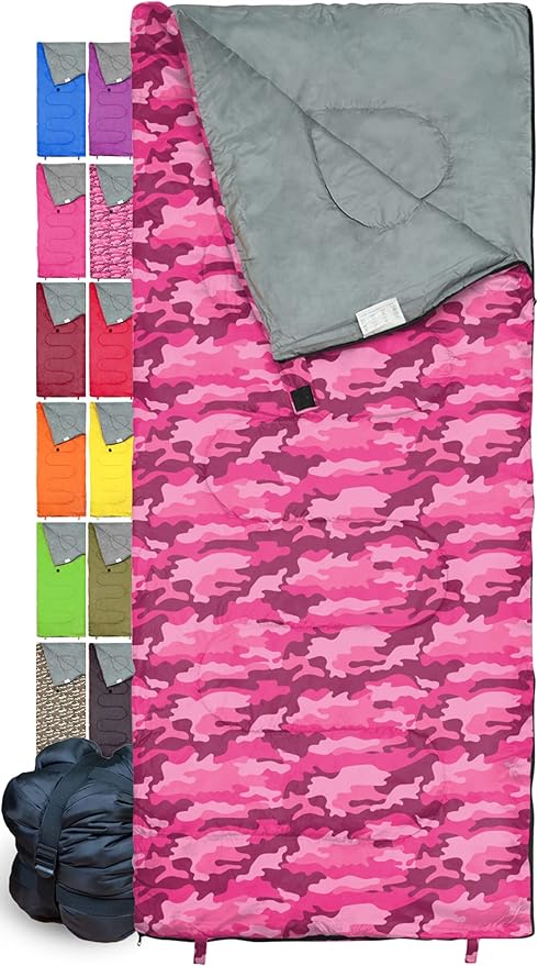 REVALCAMP Sleeping Bag Indoor & Outdoor Use. Great for Kids, Boys, Girls, Teens & Adults. Ultralight and Compact Bags are ...