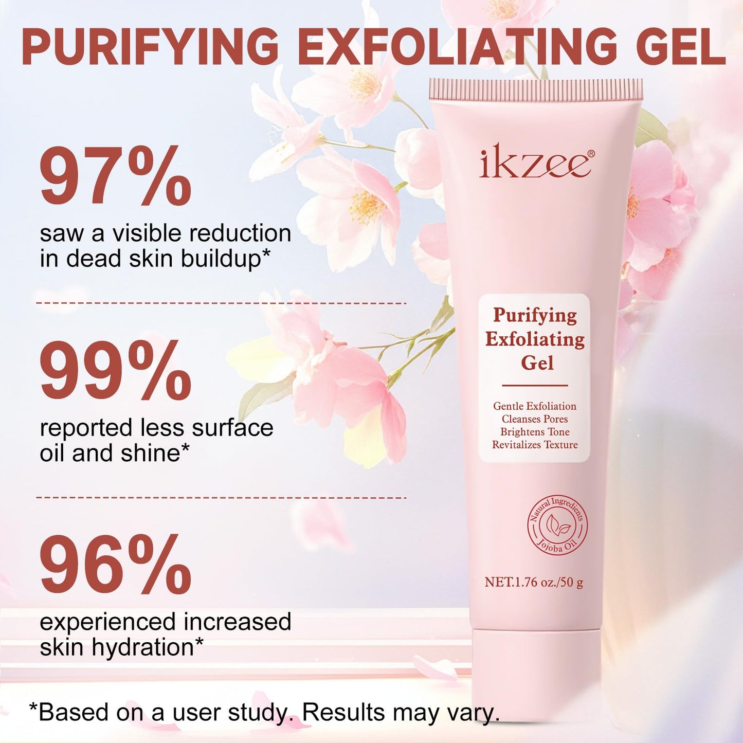 Purifying Exfoliating Gel, Facial Exfoliator Cleanser, Face Scrub, Natural Exfoliating Gel Purifying Cream, Gentle for Face Body