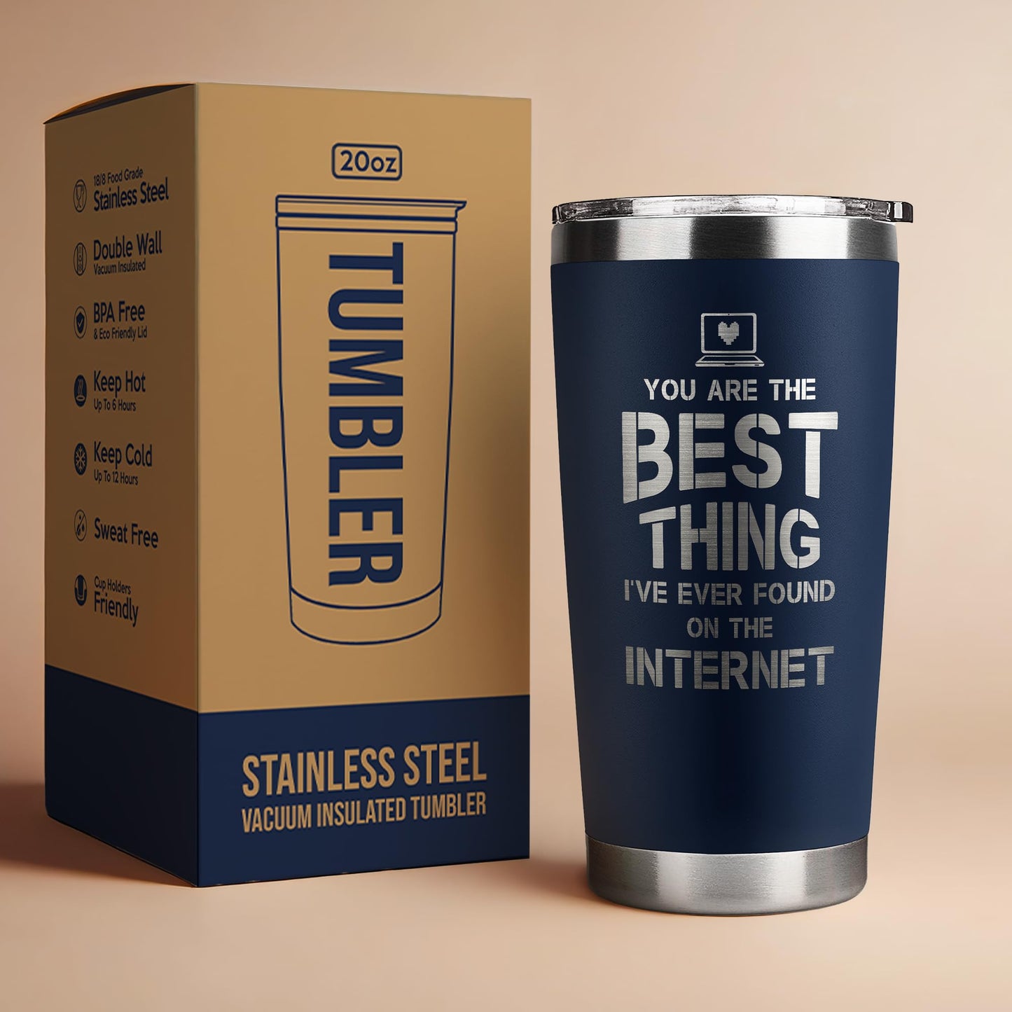SUCHAGIFT Gifts for Him, Boyfriend, Husband - Boyfriend, Husband Gifts - Anniversary, Valentines, Birthday Gift Ideas for Him - Love Romantic Gift Ideas for Him - 20 Oz Stainless Steel Tumbler