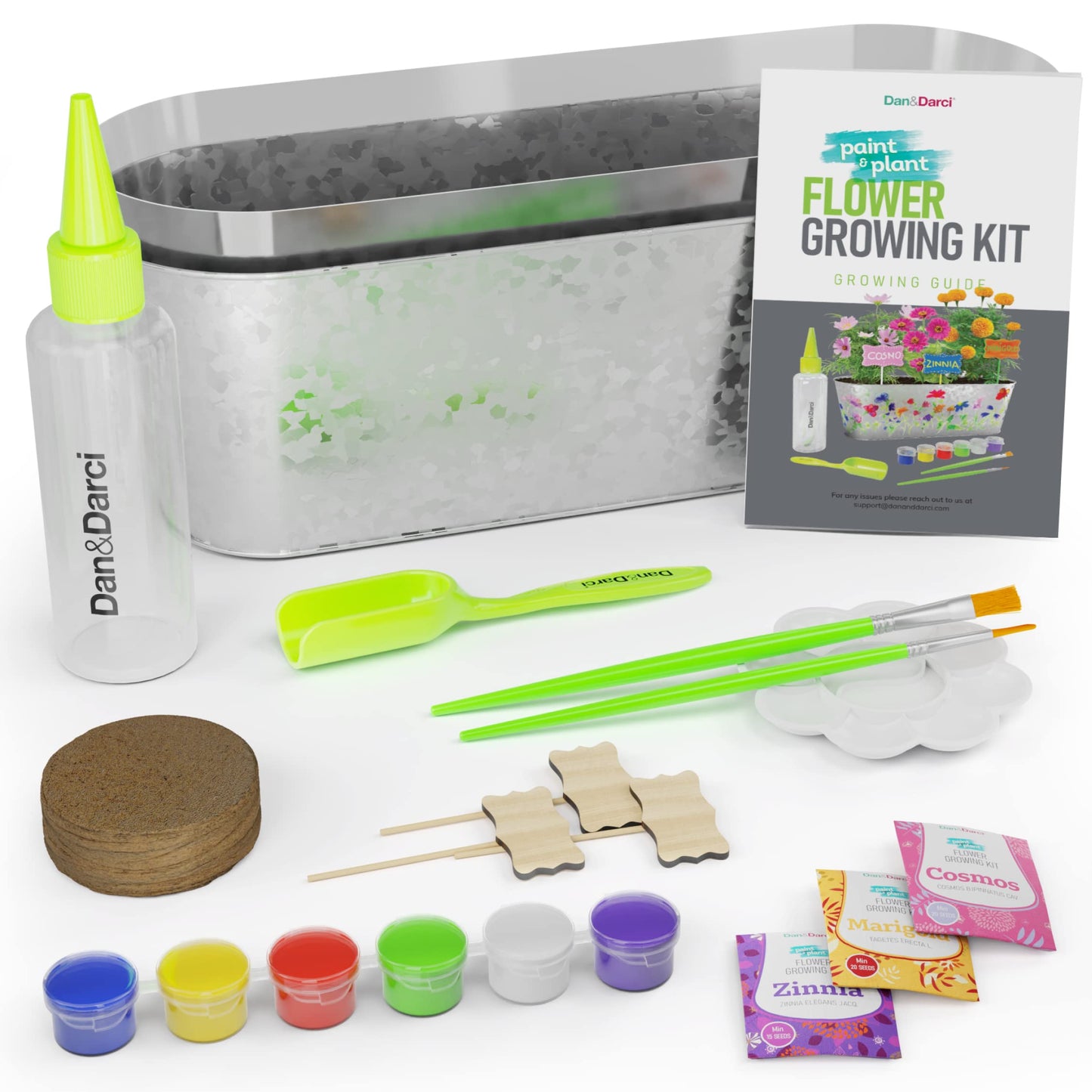 Dan&Darci Paint & Plant Flower Growing Kit for Kids - Gift Ideas Age 5 6 7 8-12 Year Old Girl - Birthday Crafts Gifts for Girls & Boys, Fun Children Gardening Kits, Art Projects for Ages 5-12 Years