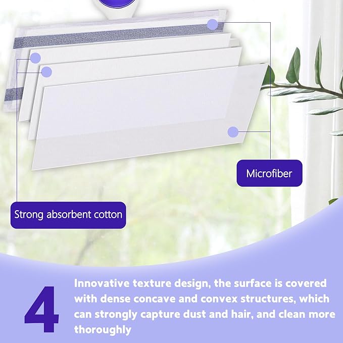 12 Count Disposable Mop Pads for Swiffer WetJet Spray Mop/Power Mop,for Bona Mop, Powerful Stain Removal Effortlessly Cleans Hardwood, Tile and Laminate Floors