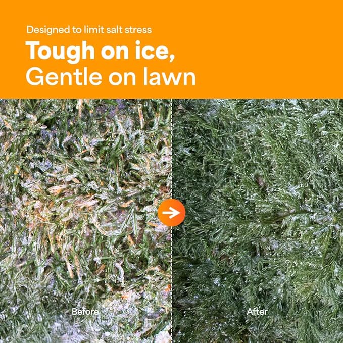 Eco-St Ice Melt Safe For Concrete - Fast Acting - Pet Safe Anti-Corrosion Snow Melt - Effective at -30℉ (11lb)