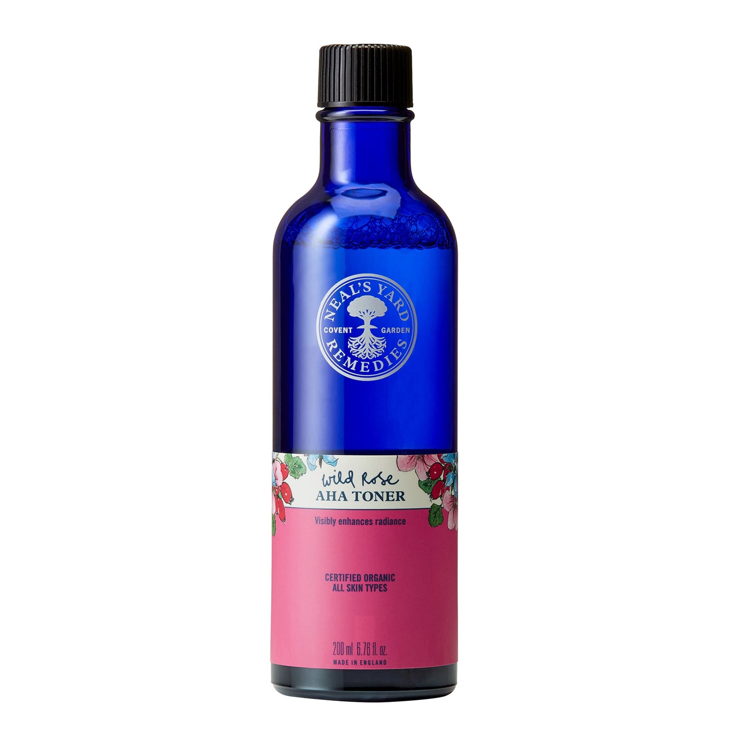 Neal's Yard Wild Rose AHA Toner, Hydrates, Renews & Refines, Gentle & Effective for Sensitive Skin, Vegan Approved & Cruelty-Fre