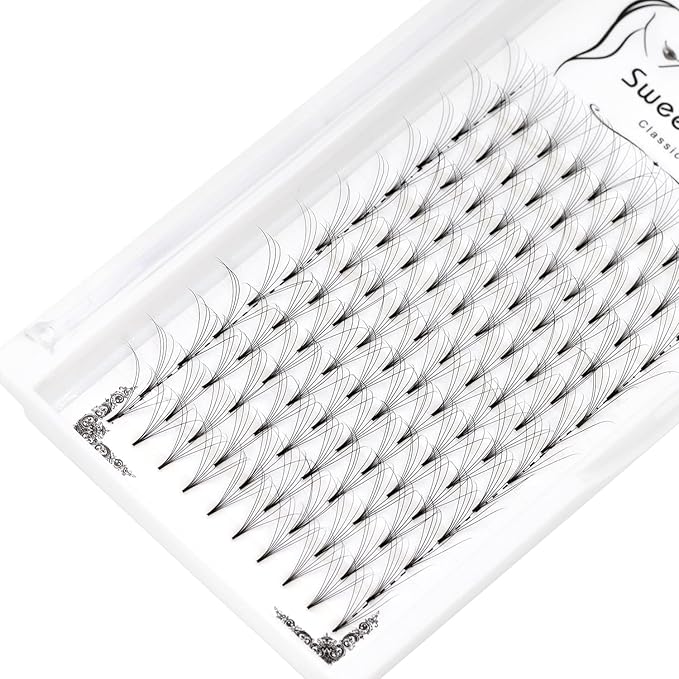 12rows 120pcs 10D Premade Volume Fans Eye Lashes Extensions Thickness 0.07mm D Curl Black Soft Individual False Eyelashes Makeup Fake Lashes Cluster 8-18mm to Choose (7D-4pack-10-12-14-16mm)