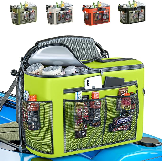 Skywin Kayak Cooler Behind Seat, Waterproof Cooler for Kayaking, Compatible with Lawn Chair Style Seats, Stores Drinks and...