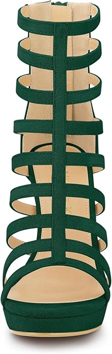 Allegra K Women's Stiletto Platform Heels Strappy Gladiator Heel Sandals