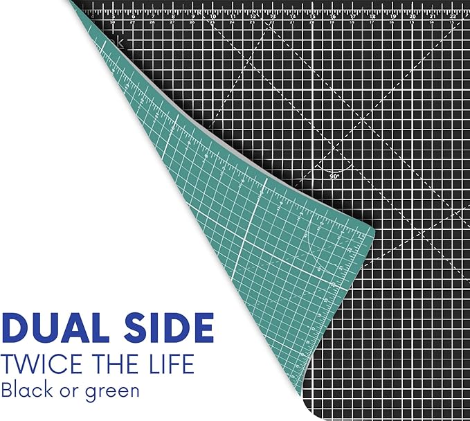PK00013 Model GBM4080 Series 40" x 80" Professional Cutting Mat; Double-Sided Green/Black; Self-Healing; For Graphic Arts, Hobbies, Sewing, Scrapbooking, and other Cutting Projects