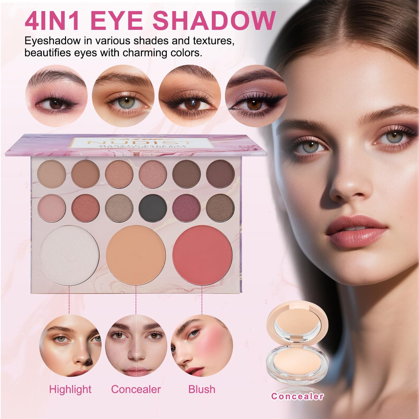 Makeup Set for Teens Makeup Kits for Teens & Girls Women - Travel Makeup Kit for Women Full Kit with Eyeshadow Palette, Lipstick & More, Make Up Set for Teenager Girls