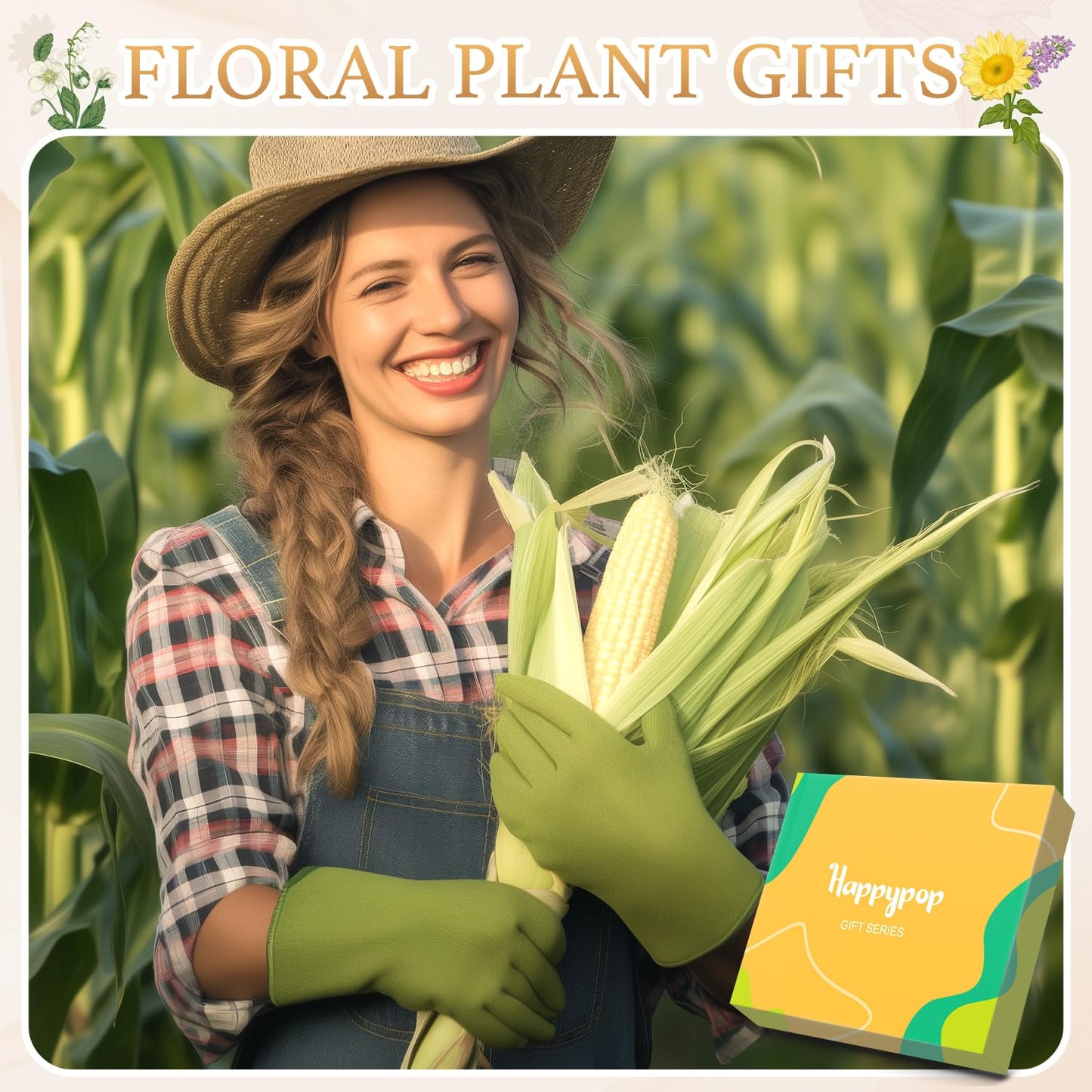 HAPPYPOP Corn Gifts for Women - Corn Socks, Funny Food Gifts for Maize Lovers, Valentine's Day Gift