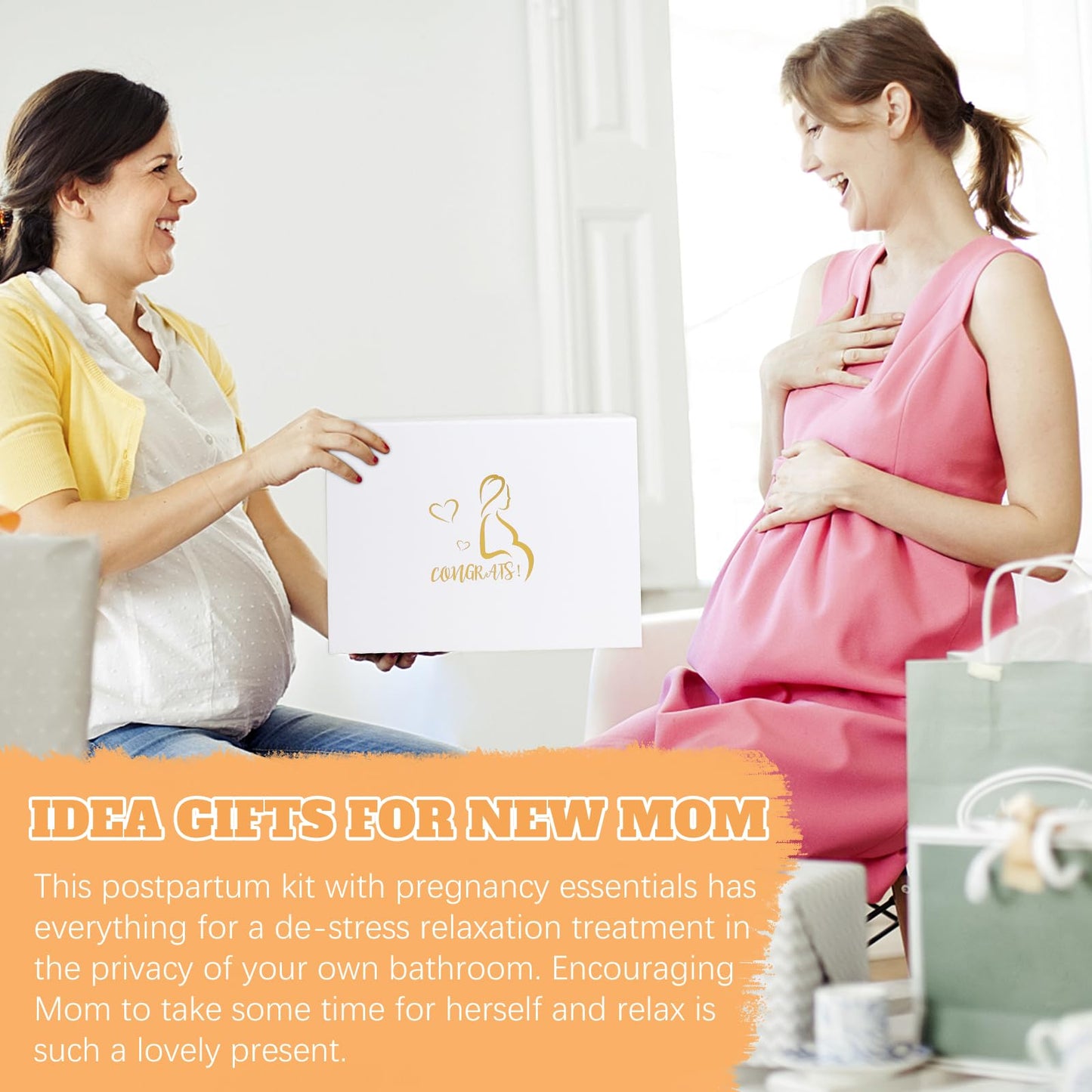 New Mom Gifts, 11PCS New Mom Care Package After Baby, Baby Shower Gifts for Mommy To Be, Gift For Expecting Mother, Pregnancy Gift Basket Essentials, First Time Mothers Day Birthday Gifts for Women
