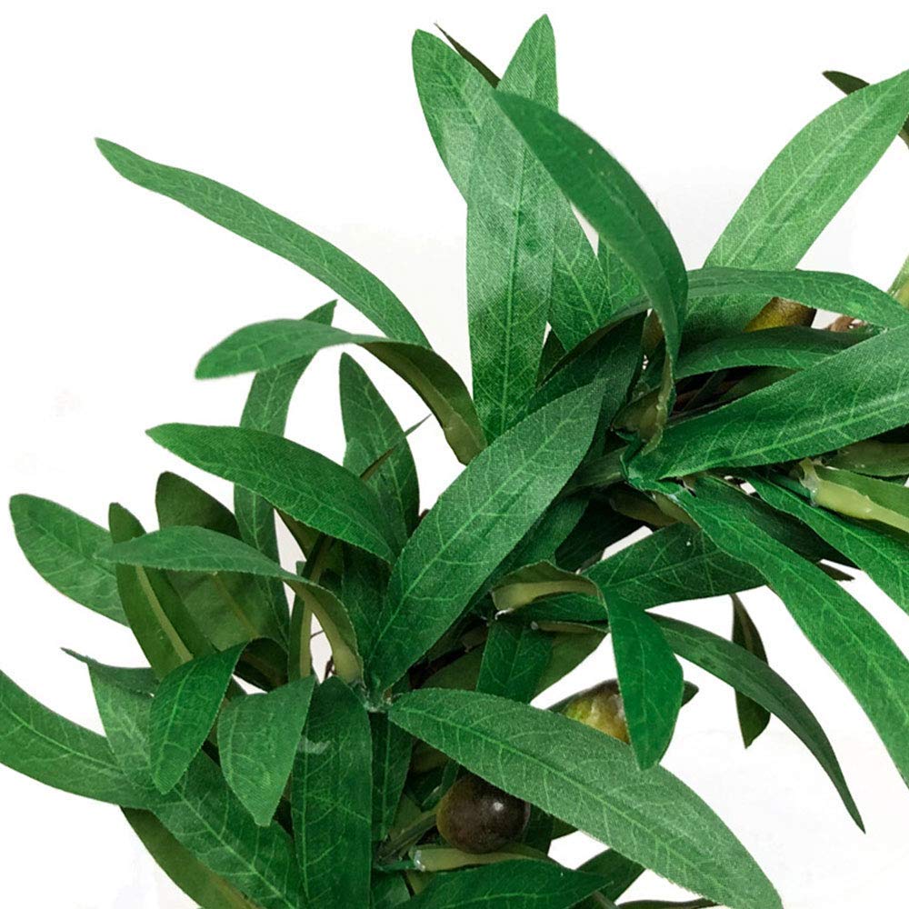 GWOKWAI Artificial Olive Leaf Garland, Olive Branch Wreath Ivy Vines Leaf Greenery Ornament for Wedding Backdrop Home Indoor Outdoor Wall Party Decoration