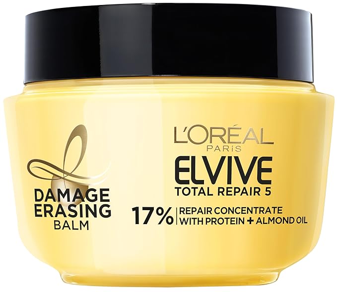 L'Oreal Paris Elvive Total Repair 5 Damage-Erasing Balm with Almond and Protein, 8.5 Ounce (Pack of 6)