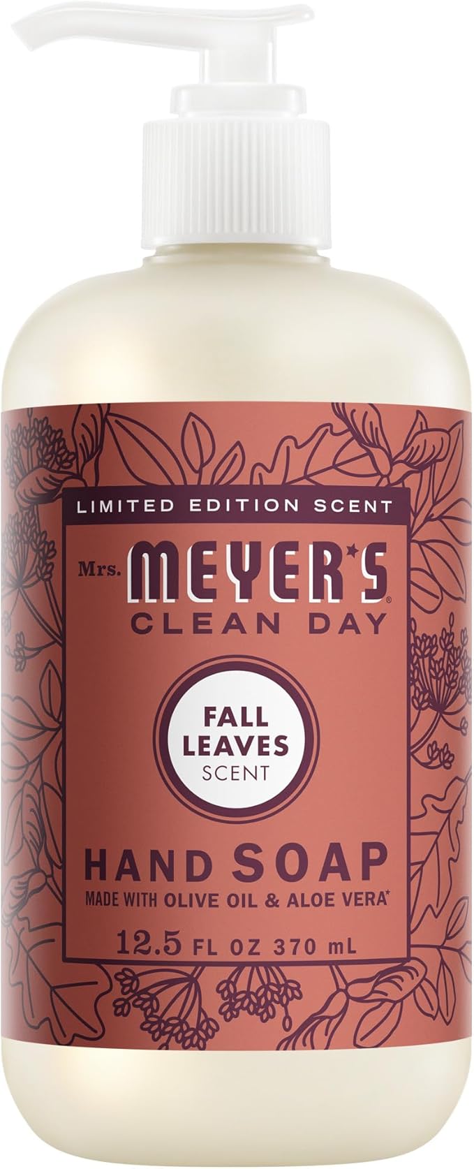 MRS. MEYER'S CLEAN DAY Liquid Hand Soap, Fall Leaves Scent, 12.5 fl oz (Pack of 1)