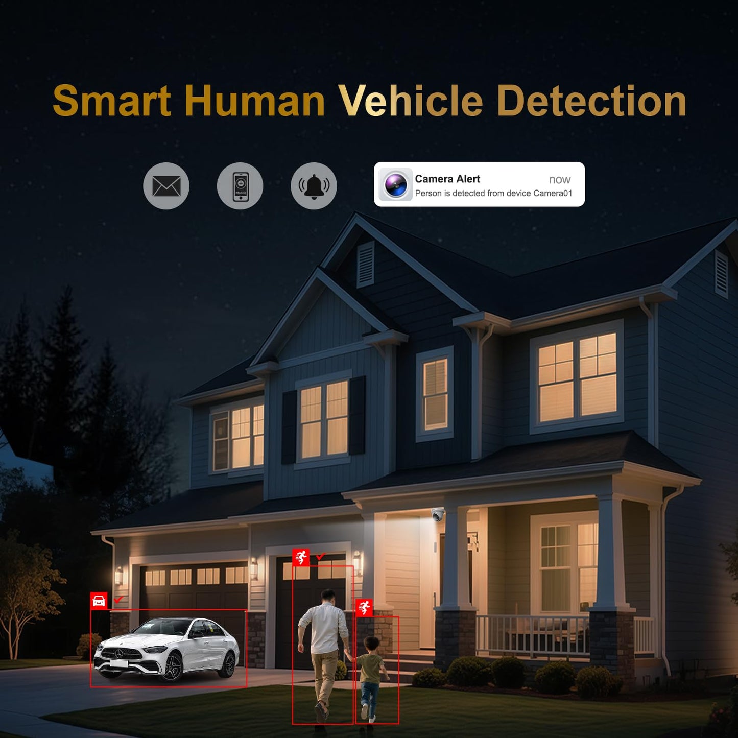 [Two Way Audio] - Anpviz 16CH 4K PoE Security Camera System, 10x 8MP Wired IP Turret Cameras Outdoor, Active Deterrent, Human Vehicle Detection, 12MP PoE NVR with 4TB HDD for Business, 0 Monthly Fees