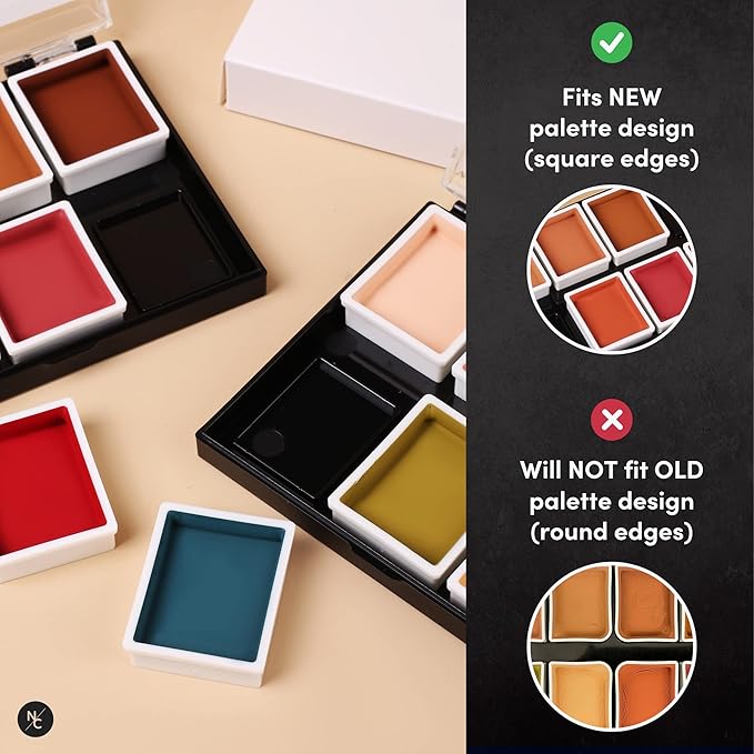 Narrative Cosmetics Alcohol Palette Refill Pans - Skin Tones - Warm Tone