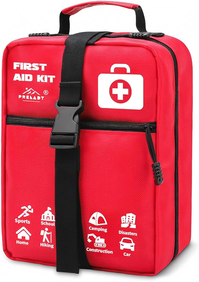 556 Piece Premium Large First Aid Kit, Survival Medical First Aid Bag – Labelled Compartments, Workplace Essential, Home &...