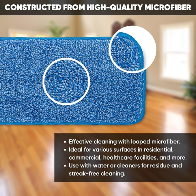36" Microfiber Wet Mop Pad (3) - Microfiber Wholesale