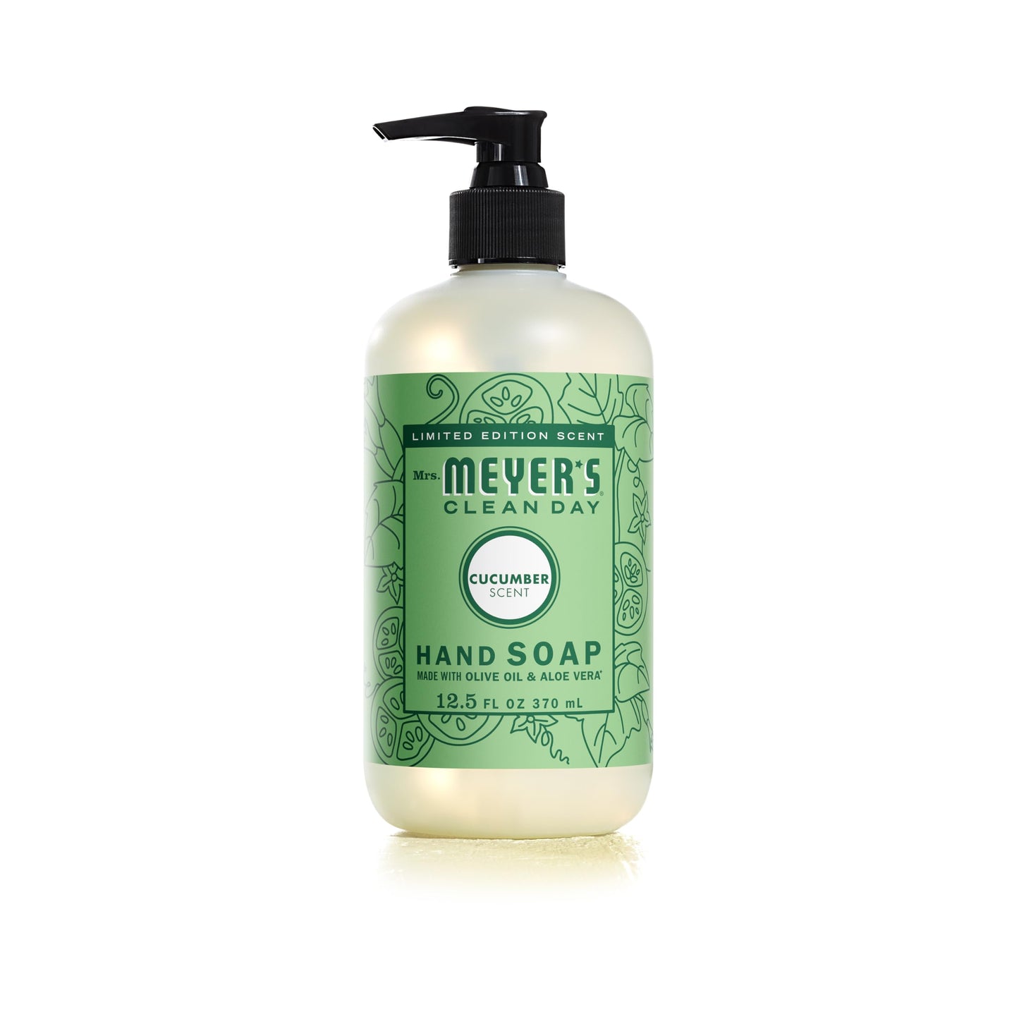 MRS. MEYER'S CLEAN DAY Liquid Hand Soap, Cruelty Free and Biodegradable Hand Wash Formula Made with Essential Oils, Cucumber Sce