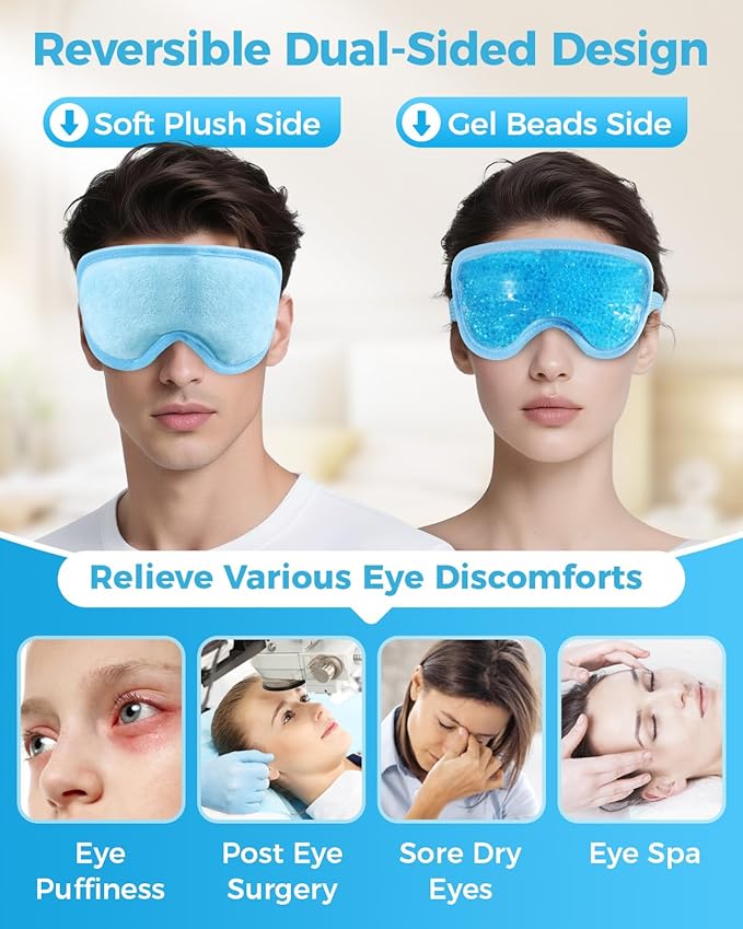 Face Down Pillow Massage Headrest for Bed Massage Head Holder w/ Gel Eyemask At Home Salon Breathable Foam Face Down Pillow After Eye Surgery Vitrectomy Recovery Sleeping Massage Face Cradle for Bed