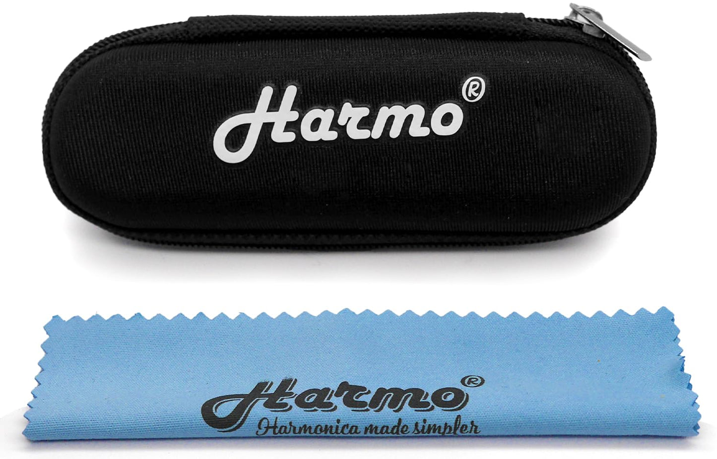 Harmonica Case Chromatic Harmonica - Black Zip Pouch (10 Hole Diatonic)