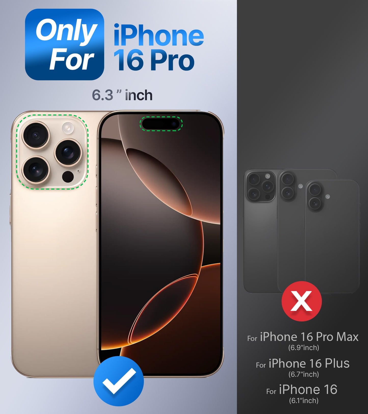 Shields Up For Iphone 16 Pro Case With Stand, Phone Case Clear With Double Ring Holder [Adjustable & Foldable] Shockproof Protec