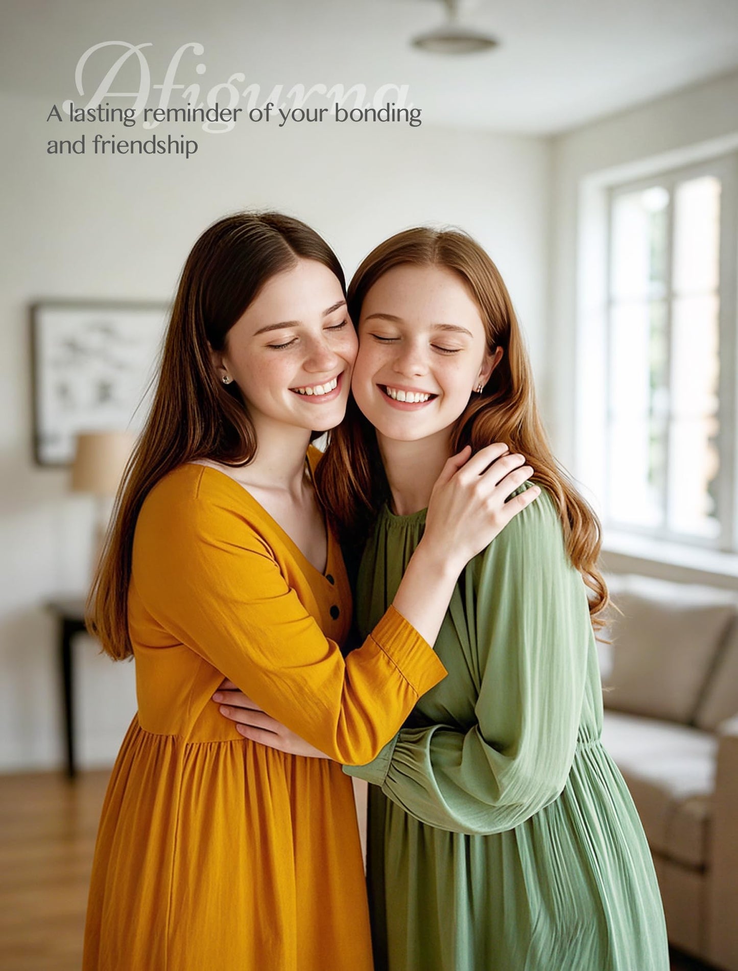 Afigurna Sister Birthday Figurine Gifts: Embracing Sister Gifts from Sister - Sentimental Gifts for Best Friend - Unique Bestie Little Sister Presents for Christmas Friendgiving