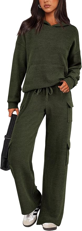 PRETTYGARDEN 2 Piece Sets for Women Fall 2026 Sweatsuits Outfits Lounge Matching Hoodie Set Travel Track Suits Winter Clothes