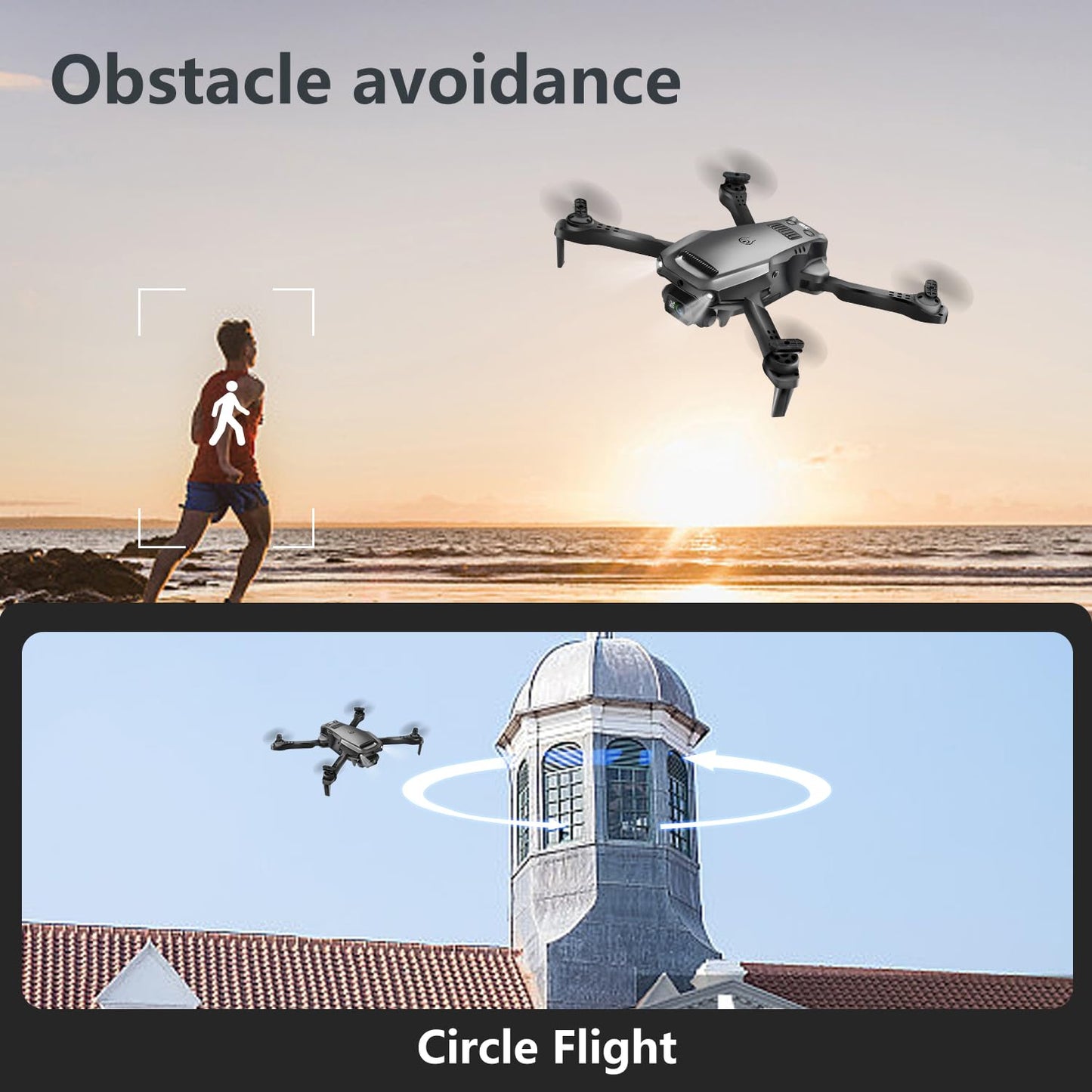 Jiakora Mini Drone for Kids with 1080P HD FPV Camera,Foldable Remote Control Quadcopter Toys with App FPV Video,Altitude Hold, Gravity Control, 2 Batteries,Gifts for Boys Girls,Black