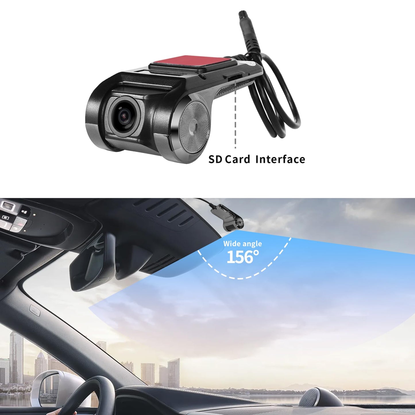 ATOTO AC-44P2 1080P USB DVR On-Dash Camera - Recording Video On Camera End -Compatible with ATOTO A5/ A6/ S8 / P9/ Series. Not Compatible with F7 & P5 & P8 & X10 Series