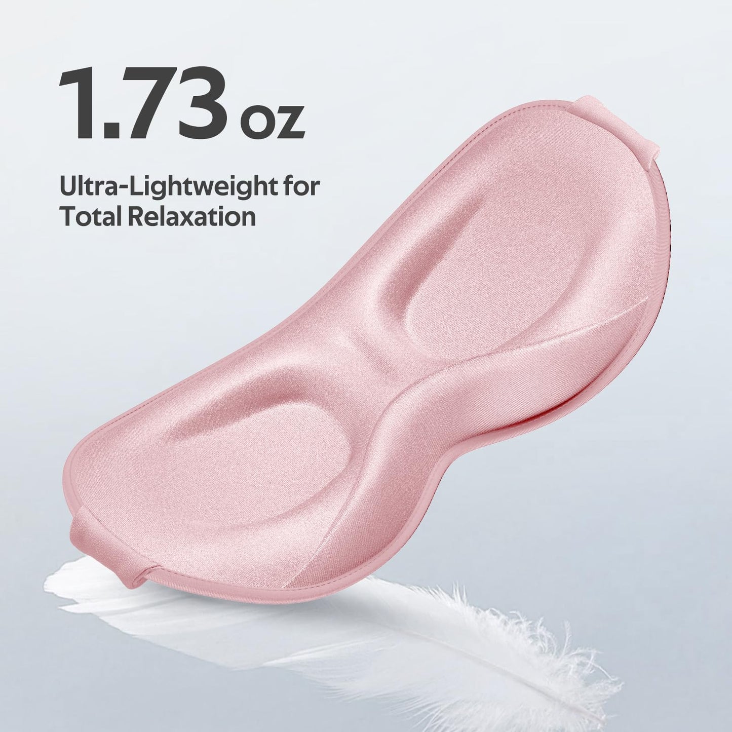 Vynix Sleep Mask for Women Men - 100% Blackout Eye Masks for Sleep - 3D Soft Sleeping Mask for Side Sleepers - Zero Pressure Lash Extensions Eye Cover Shade for Airplane Travel Essentials, Pink