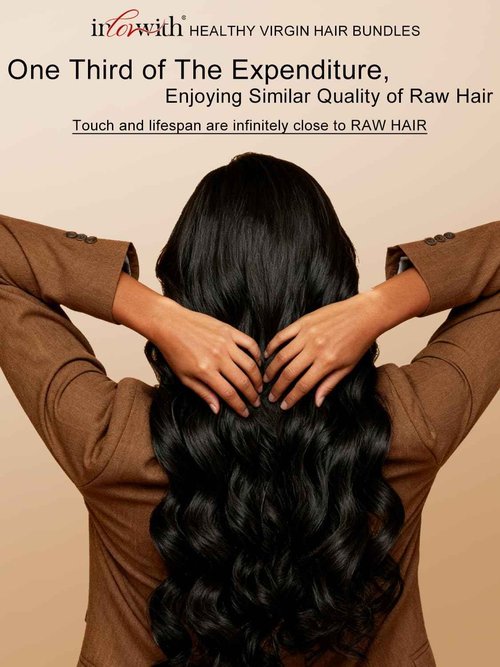 inlovwith Body Wave Bundles Human Hair, 100% Unprocessed Brazilian Virgin Hair, Selected Healthy Human Hair Bundles for Women(3 Bundles, 16 18 20 Inches)