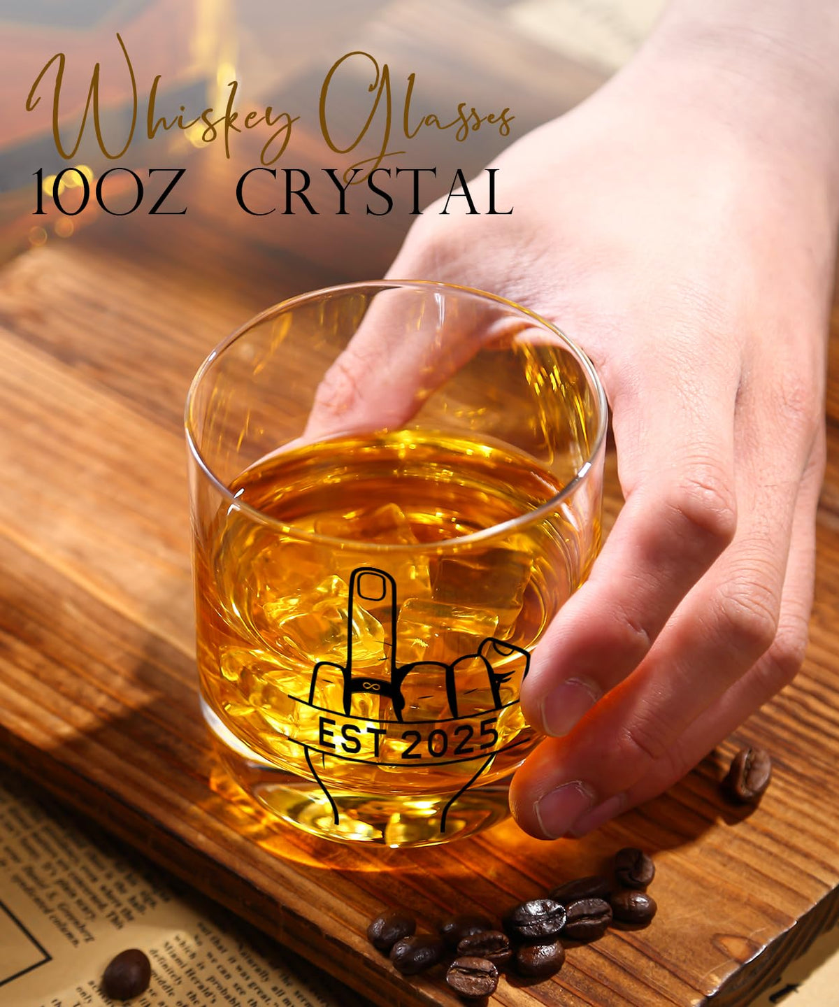 comfit Engagement Gifts for Couples 2025 - Bridal Shower Gift - Wedding Gifts for Couples, His and Hers, Newlywed - Wine&Whiskey Glass for Mr and Mrs