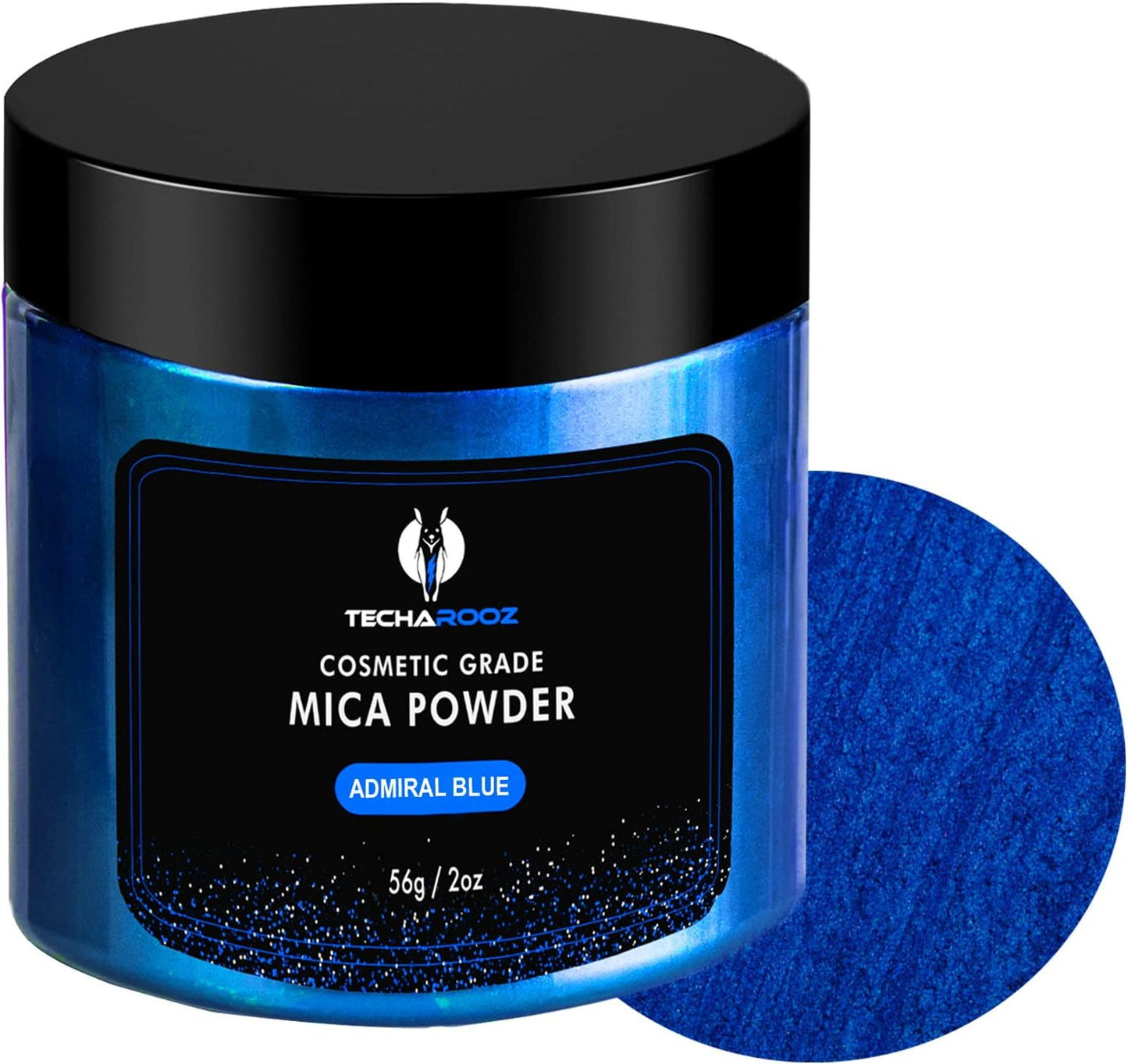 Admiral Blue Mica Powder for Epoxy Resin 56g / 2oz. Jar - Techarooz 2 Tone Resin Dye Color Pigment Powder for Lip Gloss, Nails, Colorant for Slime Bath Bombs Soap Making & Polymer Clay