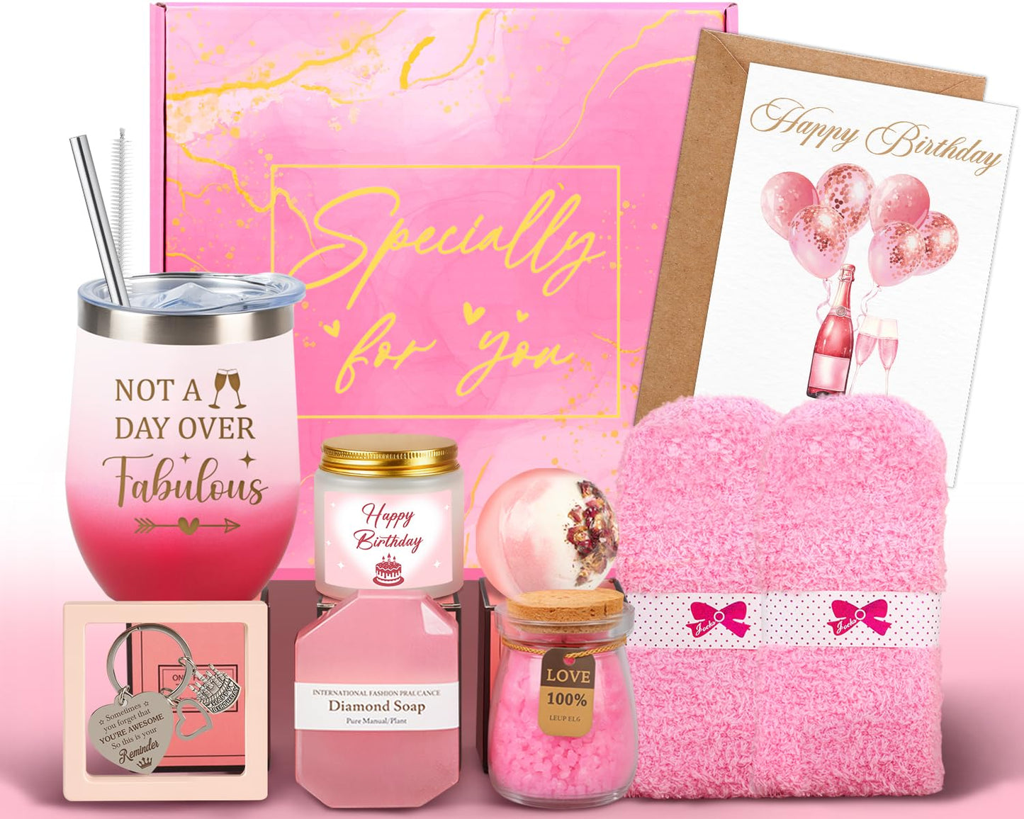 Birthday Gifts for Women, Self Care Gifts Happy Birthday Gifts for Women Relaxing Spa Gift Basket Not A Day Over Birthday Gift Ideas for Woman Happy Birthday Gift for Her, Mom, Wife, Sister, Friend